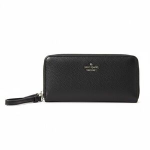 Kate Spade Black Pebbled Leather Wristlet